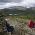 At the summit of Loughrigg Fell