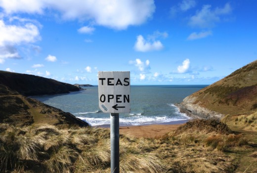 A family day at Mwnt beach, Cardigan bay, Wales