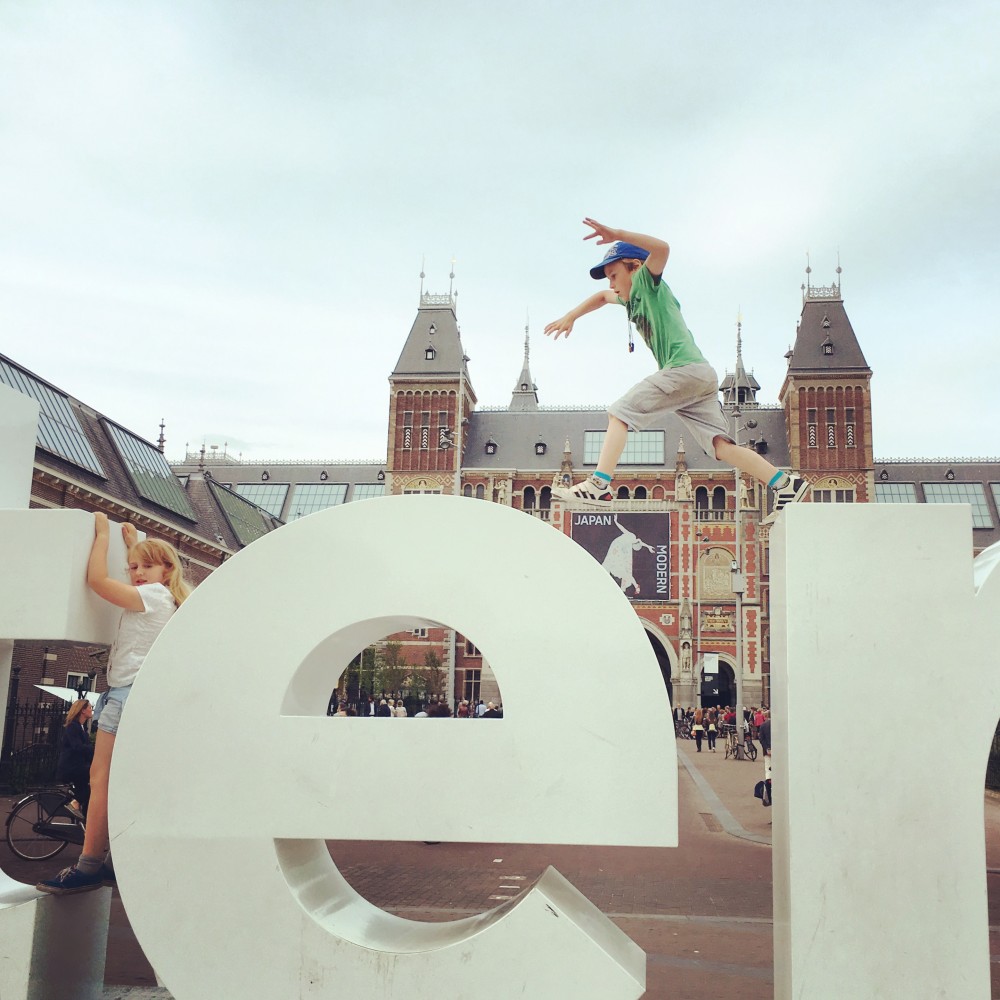 Finding Amsterdam with KLM, a treasure hunt taking in the best of family friendly Amsterdam- Museumplein, Vondelspark, a Canal boat trip